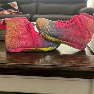 NoBull Hightop Neon Pink Glitch Trainer